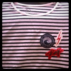 Black and white junior top